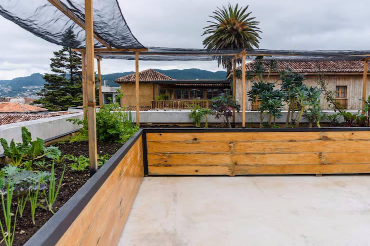 antiroot waterproofing membrane applied to roof garden